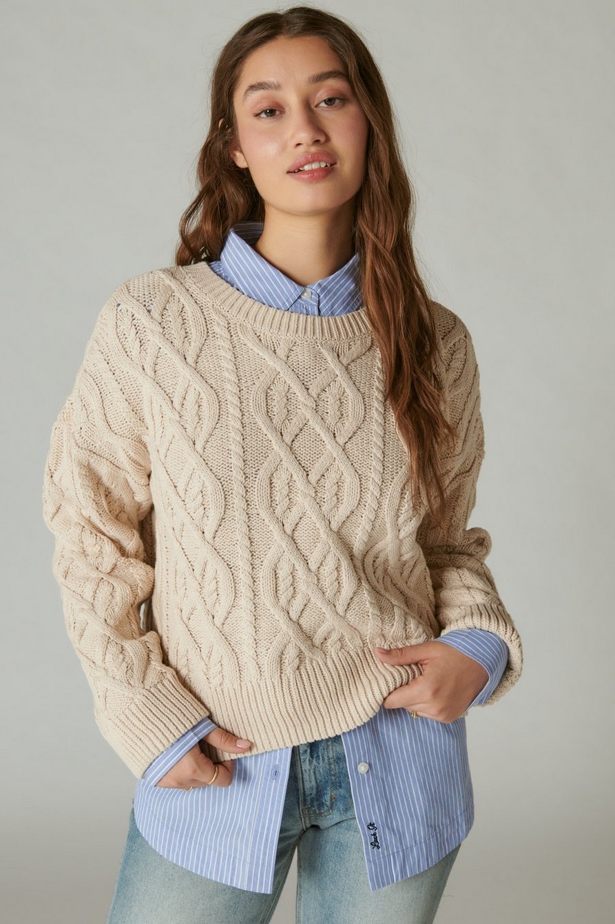 cable stitch pullover